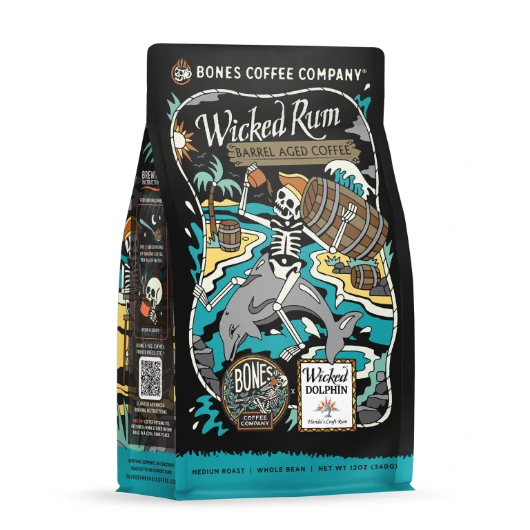 Wicked Rum Barrel-Aged Coffee | 12oz packaging