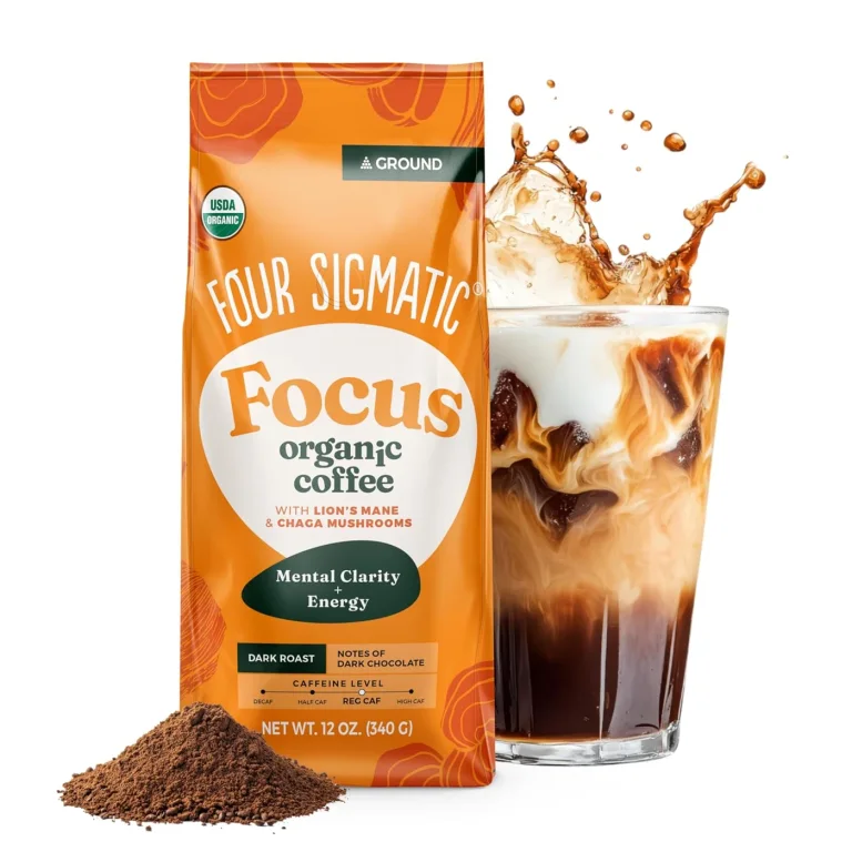 Four Sigmatic Focus Dark Roast ground coffee, 12-ounce pouch