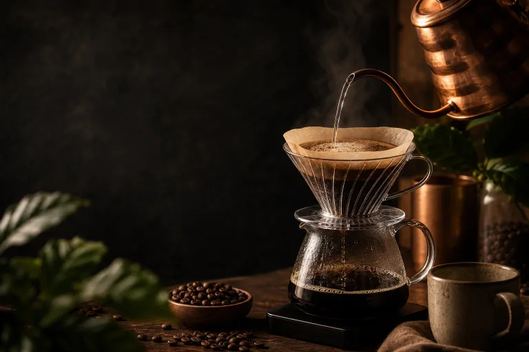 Home brewing station for Coffee Corner Brew School