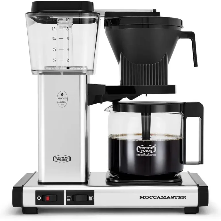 Moccamaster KBGV Select 53941 in Polished Silver with glass carafe