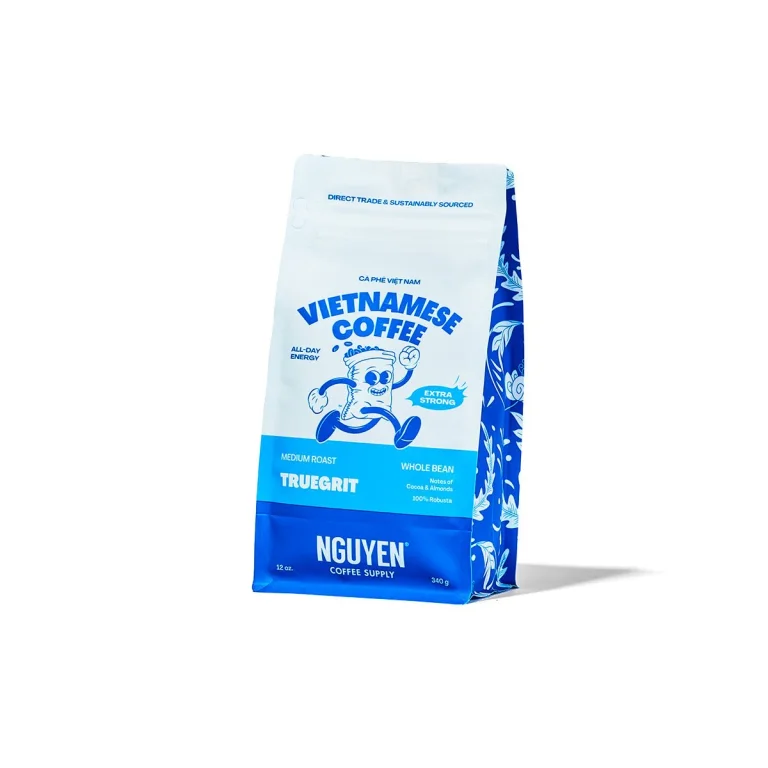 Nguyen Coffee Supply Truegrit — Medium roast, whole bean, 100% Robusta, 12 oz / 340 g