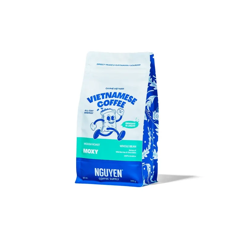 Nguyen Coffee Supply Moxy 100% Arabica — Medium roast; whole beans; 12 oz / 340 g; SKU C12MWB03