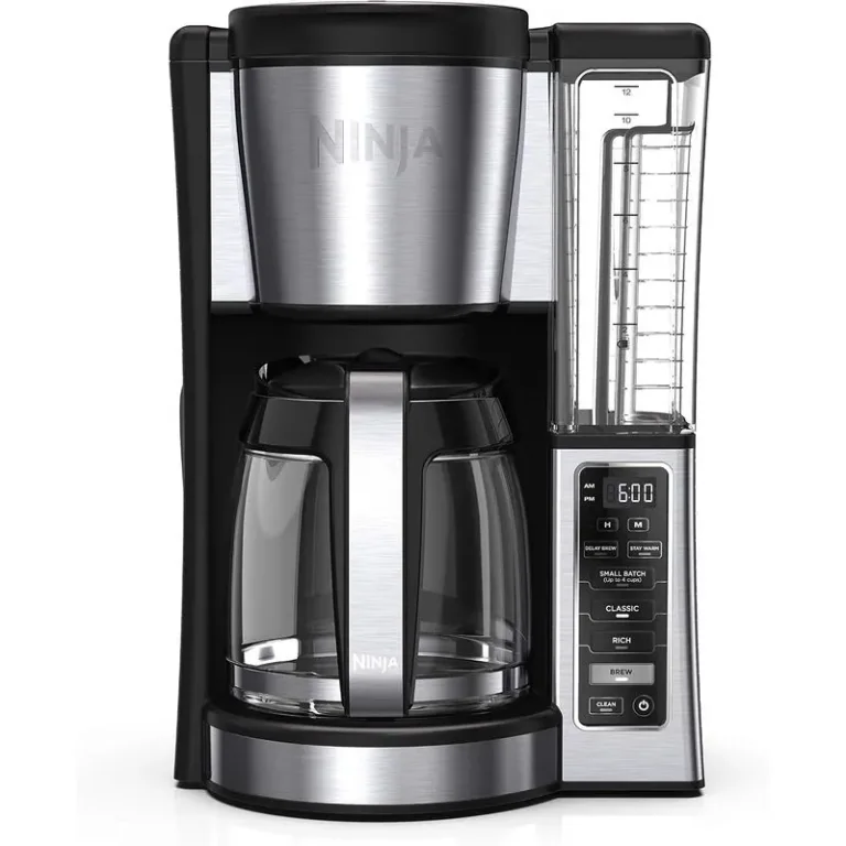 Ninja CE251 stainless steel 12-cup brewer with removable water tank and glass carafe