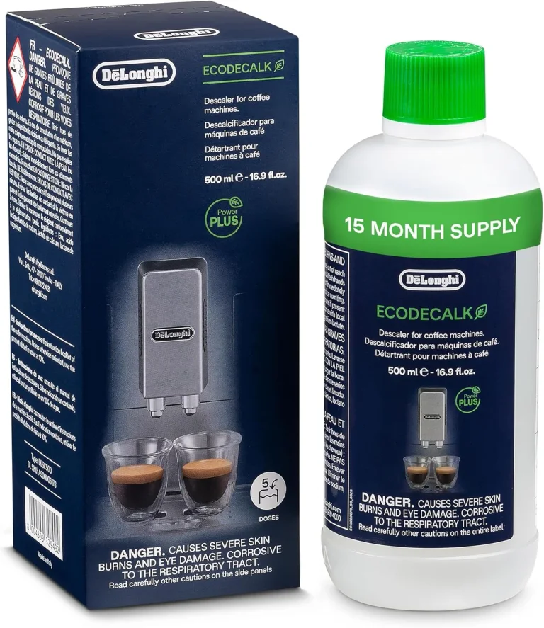 De’Longhi EcoDecalk DLSC500 500 mL single bottle and box