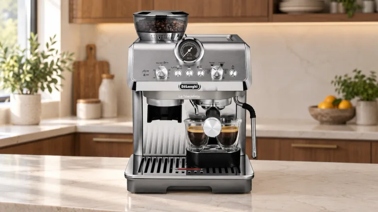 De’Longhi La Specialista Arte Evo EC9255M in metal finish in a modern kitchen