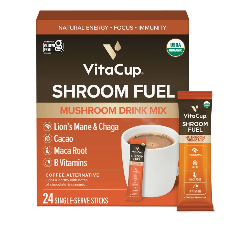 VitaCup Shroom Fuel Coffee Alternative — single-serve stick — Shroom Fuel Coffee Alternative; 24-packet carton with one single-serving stick; SKU I24MFUEL-9C