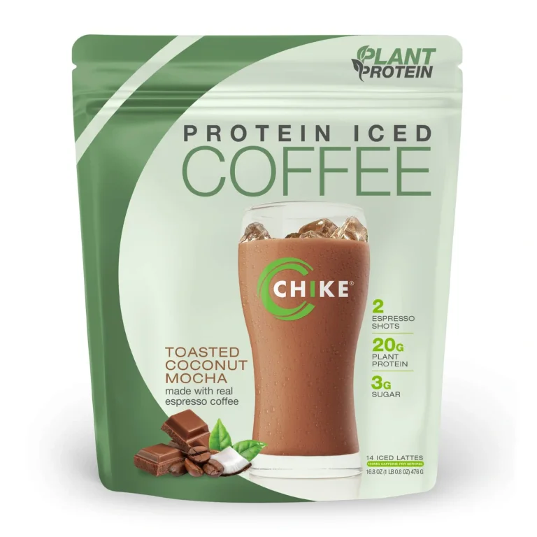 Plant Based Toasted Coconut Mocha Protein Iced Coffee packaging