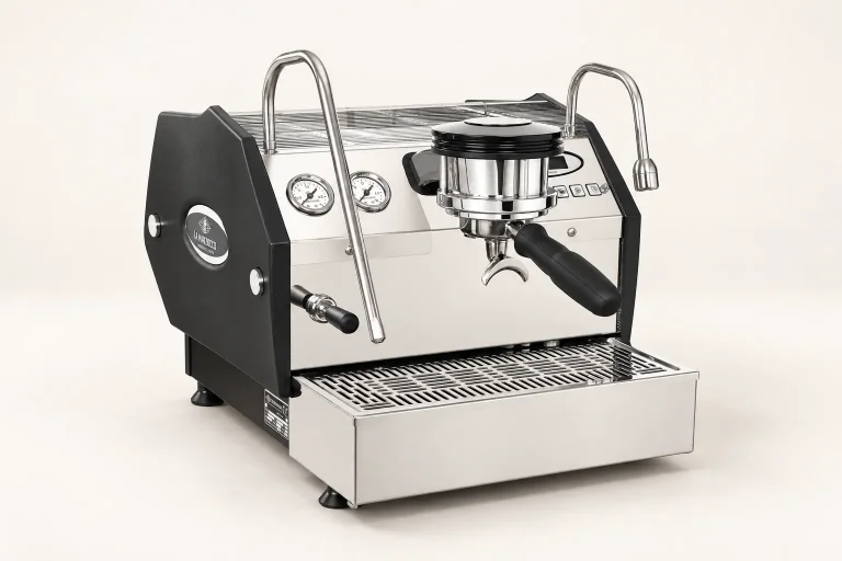AI illustration of La Marzocco GS3 — AV version shown.